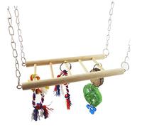 BUGUUYO Hamster Climbing Swing Playground with Ladder for Small Pets Eco-friendly Toy for Gerbils Rats Mice and Birds Random Color