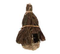 BUGUUYO Hand Woven Grass Hut for Outdoor Use Decorative Bird Supplies for Backyard Garden Comfortable Roosting Pocket for Small Birds Easy to Clean and Maintain