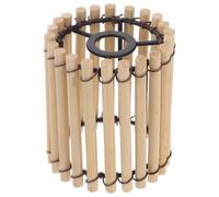 BUGUUYO Handwoven Bamboo Pendant Lamp Shade Small Cage Design Soft Warm Light for Tea Decoration Ceiling Light Replacement Lampshade