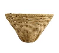 BUGUUYO Handwoven Rattan Lamp Shade Vintage Boho Replacement for Ceiling Table Floor Lamps Rustic Natural Light Cover for Home Decor