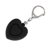 BUGUUYO Heart-Shaped Personal Alarm LED Light, Keychain Safety Siren for Women, , and Elderly, Portable Black Emergency Security Alarm