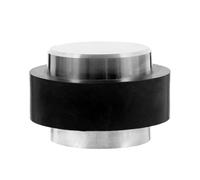 BUGUUYO Heavy Duty Cylindrical Floor Mount Door Stop with Stainless Steel Base Silent Shock Absorber Wall Protector for Home and Office Doors Easy Installation with Screws Included