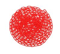 BUGUUYO Heavy Duty Plastic Safety Barrier Chain Red for Crowd Control Construction Traffic Portable High Strength Plastic Caution Chain for Entrance Security and Temporary Fencing