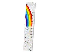 BUGUUYO Height Chart Wall Sticker Adorable Growth Measurement Decal for Boy Girl Room Bedroom Bathroom Fun Cartoon Characters Easy to Apply Remove