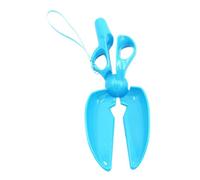 BUGUUYO Household Scissor Litter Scooper Convenient One-Handed Clip Sturdy Plastic Poop Picker for Dogs Cats Random Colour