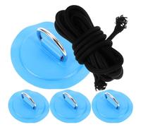 BUGUUYO Inflatable Paddle Board D-Ring Patch Kit 8cm Elastic Cord, Stainless Steel Buckle, 4-Layer PVC Repair Patch for Kayak, Canoe Deck Attachment, SUP Paddle Board Accessory