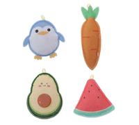 BUGUUYO Interactive Catnip Set 4 Pieces Cat Chew Felt Pet Teething Catnip Filled for Kitten Random Style