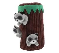 BUGUUYO Interactive Plush Raccoon Dog with Squeaker and Soft Stuffing Burrow Puzzle for Small Medium Large Dogs and Puppies Enrichment Chew for Social Play and Anxiety Relief