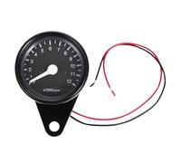 BUGUUYO LED Backlit Motorcycle Tachometer Digital Speed Motorbike Modified Gauge with White Backlight for Night Visibility Electronic Motor Tachometer