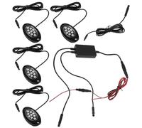 BUGUUYO LED Rock Lights Kit for Off-Road SUV Truck Under Car Glow Lights, Waterproof Exterior Car Floor Mood Lighting for ATV UTV, Auxiliary Wheel Well Lighting Assembly
