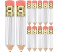 BUGUUYO Lip Gloss Tubes Plastic Pencil Shaped Waterproof and Odor-free 12pcs Refillable and Creating Your Own Lipstick Travel Containers for Handmade Cosmetics