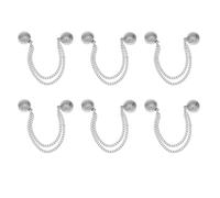 BUGUUYO Magnetic Clothing Clips 6pcs Alloy Silver Hem Fasteners Strong Magnet to Secure Trousers for Everyday Wear