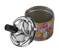 BUGUUYO Metal Outdoor Ashtray Automatic Extinguisher Garden Ashtray Lid for outside