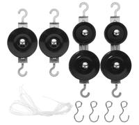 BUGUUYO Metal Physics Experiment Pulley with Single Double Pulleys for Middle School Mechanics Teaching Aids Includes Ropes Hooks Compact Storage Box for Physics Education