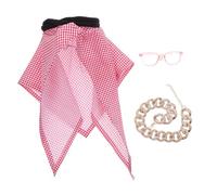 BUGUUYO Middle Eastern Dog Scarf Costume with Sunglasses Chain Necklace Arabian Style Bandana Dog Outfit Unique Dubai Headdress for Halloween and Christmas Pet Parties