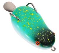BUGUUYO Mini 4cm Sinking Frog Fishing Lure Bait for Blackfish, Green Back Metallic Spot Simulation Hard Fishhook, Freshwater Fishing Supply, Single Piece