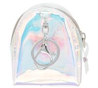 BUGUUYO Mini Keychain Coin Purse Anti-Lost Pearl Key Ring, Compact Multi-Pocket Earphone Storage Bag for Wireless Headphones, Small Lightweight Wallet Suitable for Travel and Daily Use