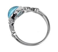 BUGUUYO Moonstone Engagement Ring Copper and Glass Material with Polished Finish and Comfortable Fit Minimalist US Size 6 for Women for Weddings and Engagements
