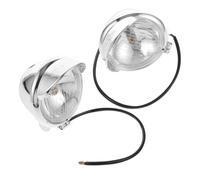 BUGUUYO Motorcycle Led Fog Light 2pcs Chrome Front Fog Lamp Motorbike Auxiliary Spotlights Universal for Cruiser and Vintage Bikes
