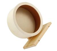 BUGUUYO Mute Wooden Exercise Wheel for Hamster Small Pet Toys Silent Cork Pad Boredom Breaker for Guinea Pig Chinchilla Rat