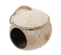 BUGUUYO Natural Coconut Shell Pet House for Birds Budgie Nesting Boxes Cozy Nest