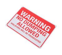 BUGUUYO No Dumping Warning Sign Iron Safety Caution Sign for Gates and Public Areas with Legal Notice Violators Will Be Prosecuted Weather Resistant Outdoor Warning Label