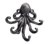 BUGUUYO Octopus Iron Key Hook Cast Iron Wall Mounted Silver