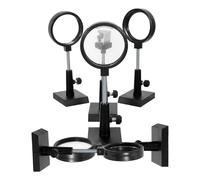 BUGUUYO Optical Science Kit for Classroom Physics Experiments with Plane Mirror, Concave Lens with Rack, Convex Lens, and Prism - 6pcs Set for Student Optics Learning