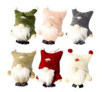 BUGUUYO Ornament Adorable Hanging Hang 6pcs or Christmas without Dolls Wool Faces Ornaments to Home Decoration on Window Wall Christmas Party Supplies and Photo Props