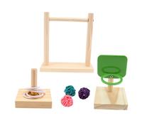 BUGUUYO Parrot Shooting Hoop Toy Set Bird Training Educating Toy Parrot Basketball Cast Ring Material Fun Safe for Birds