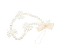 BUGUUYO Pearl Bow Knot Phone Lanyard Beaded Wrist Strap Anti-lost Phone Pendant Compatible with Mobile Cases Lightweight Hand Charm Decoration