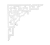 BUGUUYO Peel and Stick Decorative Wall Molding Trim White Small Corner Frame Sticker for Ceiling and Wall Border Vintage Style Flexible Carving Decal for Home and Office Decoration