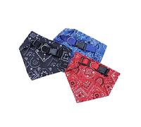 BUGUUYO Pet Collar Necklace Decor 3pcs Triangle Saliva Towel Doggie Bandanas Dog Collar Scarf for Dogs Random Color