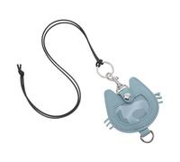 BUGUUYO Pet Hair Memorial Keychain PU Leather Bag Pendant Stylish Keepsake with Secure Key Holder Cherished Fur Storage Ornament for Pet Owners Sky Blue Design