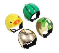 BUGUUYO Pet Hens Helmets 4pcs Set Chicken Helmet Safety Hat Comfortable Fit Bird Headwear Supplies