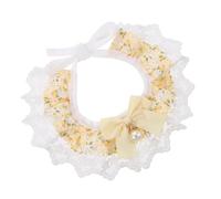 BUGUUYO Pet Lace Flower Saliva Towel Decorative Collar for Kitten Cat Dog Adjustable Pet Collar Adorable Style Accessory