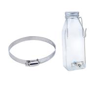 BUGUUYO Pet Rabbit Waterer Glass Water Bottle No Leak Quiet Pin for Hamster Rabbit Pet Hanging Waterer