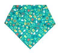 BUGUUYO Pet Saliva Wipes Dog Cooling Bandana Xl Cooling Bib Dog Scarf Triangle Bib Soft Fabric Machine-washable Patrick's Day Accessory Festive Pattern