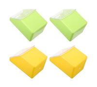 BUGUUYO Pigeon Food Feeder 4Pcs Hanging Containers with Cover for Bird Cage Feeding and Outdoor Bird Care