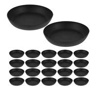BUGUUYO Plant Tray and Effortless Relocation 50pcs round Plastic with Effective Water Collection Sturdy Black Plastic Planter Saucer for Indoor Use for Organizing Bonsai or Succulent