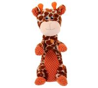 BUGUUYO Plush Squeaky Giraffe Dog Chew for Puppies and Small to Medium Breeds, Soft Molar Teething Pet with Sound, Sturdy Plush Puppy Plaything for Interactive Chewing and Biting