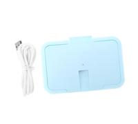 BUGUUYO Portable Baby Wipe Warmer with Temperature Control, Blue Household Diaper Tissue Heater for Car and Nursery Use, Soft Warm Wipes for Infant Comfort