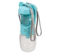 BUGUUYO Portable Pet Water Bottle and Food Dispenser with Leakproof Seal Easy-clean Outdoor Drinking Cup for Dogs and Cats Small Blue Travel Holder for Walking and Hiking