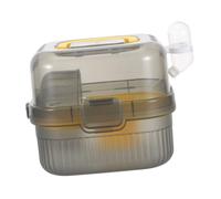 BUGUUYO Portable Small Animal Carrier Cage for Hamsters Guinea Pigs Ferrets Double-layer Impact-resistant Travel Case with Easy-clean Detachable Bottom Sturdy and Pet Carrying Cage for