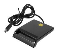 BUGUUYO Portable USB Smart Card Reader Compatible with Windows Vista Type-c Interface for Id Cac Sim Atm Cards Compact Multi-function Device for Reliable High-speed Data Transfer