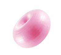 BUGUUYO PVC Donut Yoga Ball for Women Fitness Thickened Non-slip Balance Training Ball for Pilates and Stability Includes Air Pump Suitable for Core Strength