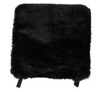 BUGUUYO Rabbit Hair Plush Car Seat Cushion Black Front Row Soft Pad with Skid Design Portable Comfortable Seat Cushion for Office Outdoor Chairs Long Sitting Comfort