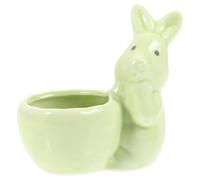BUGUUYO Rabbit Shaped Ceramic Egg Cup Holder for Breakfast Display