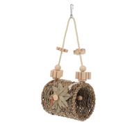 BUGUUYO Rattan Bird Cage for Parrots Chewable Foraging Pendant Durable Bird Accessories for Play and Exercise Engaging Rustic Design for Budgies