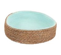 BUGUUYO Rattan Pet Nest Woven Wicker Dog Bed Cat Sleeping House Aesthetic Design Comfortable Pet Nest Bed for Dogs Cats Suitable for Indoor Living Bedroom